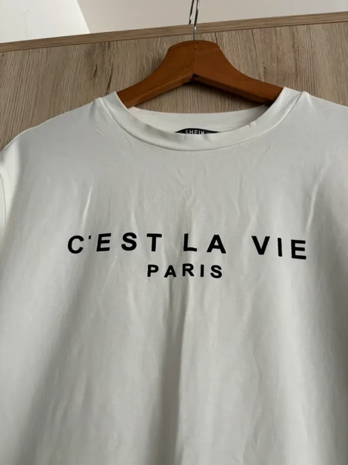 Robe « c’est la vie » blanche - photo numéro 3