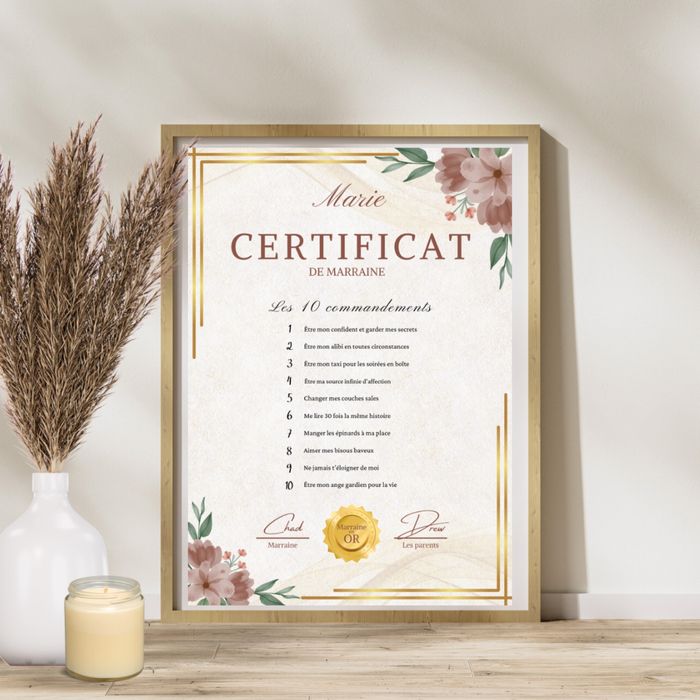 Certificat parrain et marraine - photo numéro 4