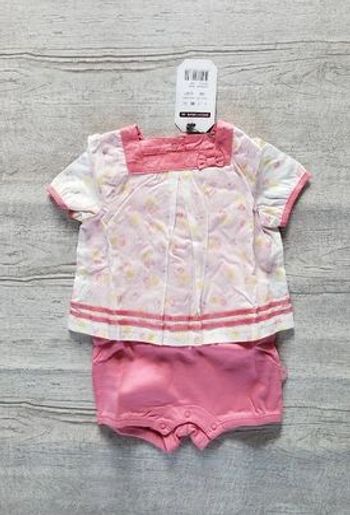Combishort fille 6 mois rose Sergent Major