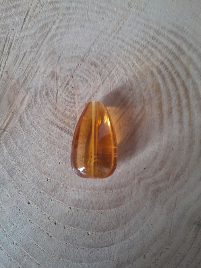 Lot de 50 grosses perles en verre gouttes marron - photo numéro 3