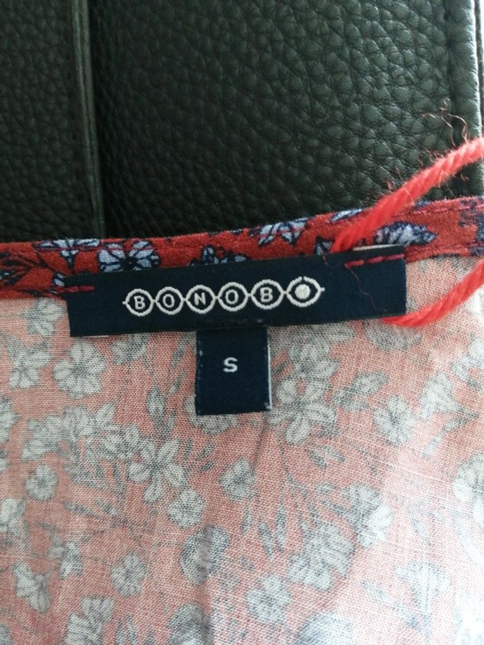 Robe bordeaux manches longues motifs fleuris avec ceinture / bonobo / (S) - photo numéro 8