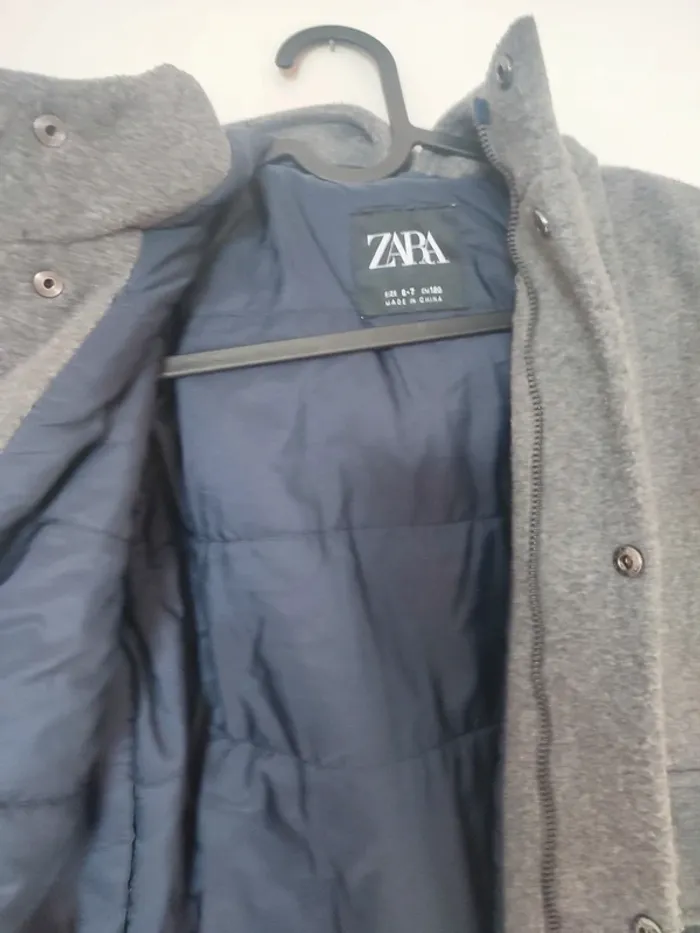 Magnifique parka grise taille 6/ans Zara - photo numéro 2