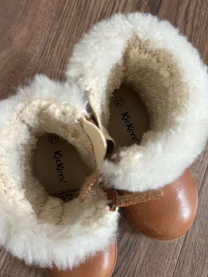 Bottines fourées cuir kickers 21 - photo numéro 4