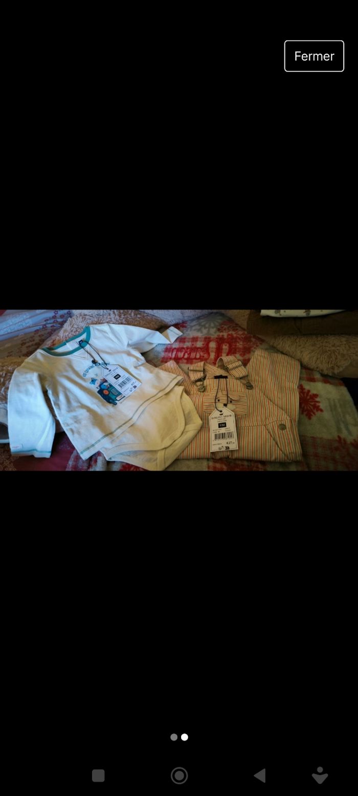 Ensemble salopette et bodies - photo numéro 2