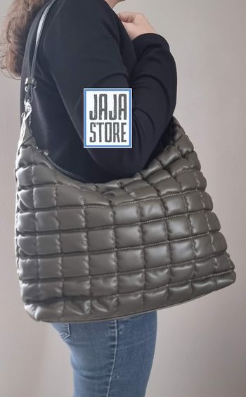 Sac Cabas matelassé Kaki Ines Delaure