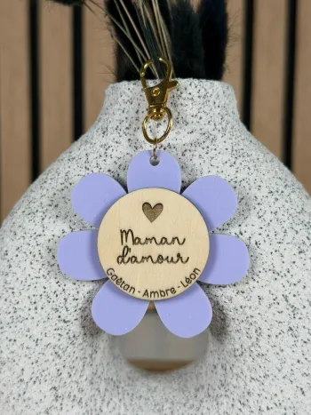 Porte-clés personnalisé - Cadeau Fête des Mères Mamie Maîtresse AESH ATSEM