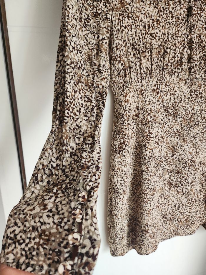 Magnifique robe portefeuille beige léopard Zara - photo numéro 6