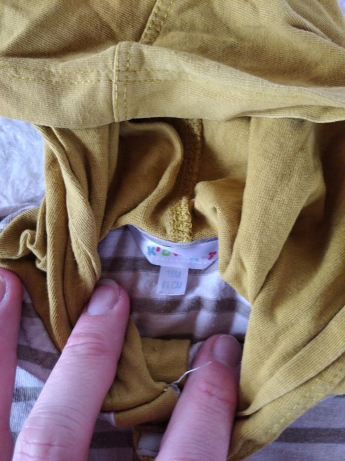 Tee shirt chemise manches longues polo avec capuche Garçon 18 mois Kid Kanaï 100% coton - photo numéro 6