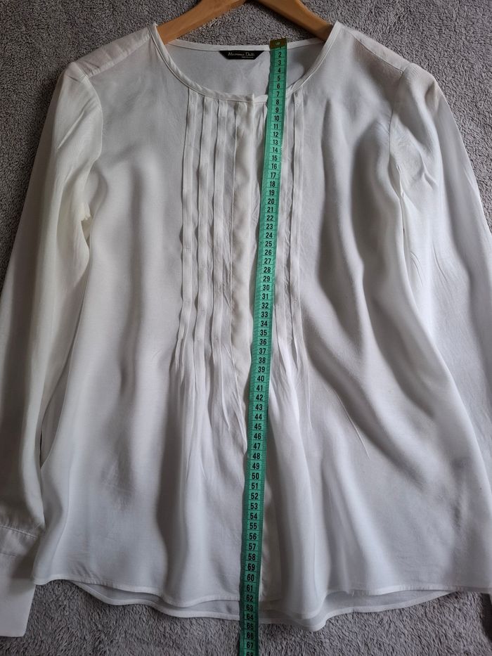 Blouse Massimo Dutti t.36-38 coton/soie quasi neuve, dimensions disponibles - photo numéro 6