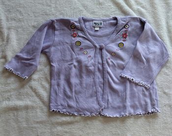 Sweat effet gilet par dessus parme MINOTI, Taille 12/18 mois