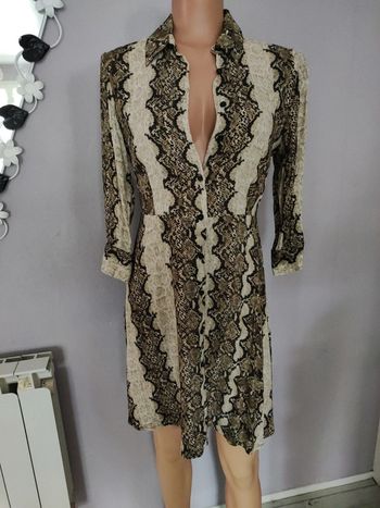 Robe imprimée python taille M viscose