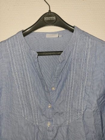 Chemise rayée bleu et blanc