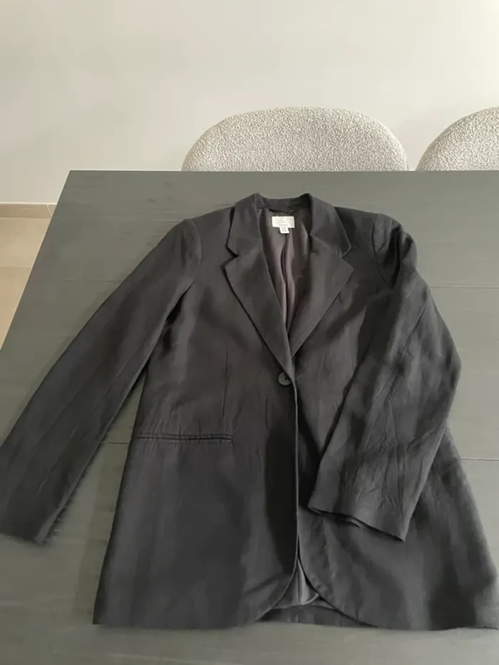 Blazer en lin mélangé