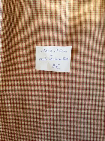 Tissu petits carreaux