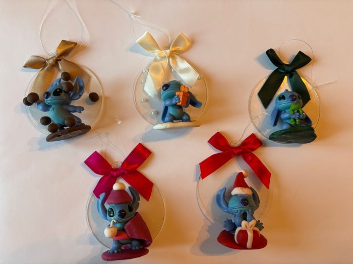 Lot de Boule de Noël 3D stitch - photo numéro 2