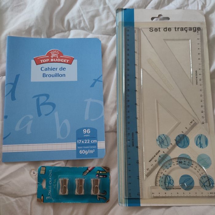 Lot avec cahier de brouillon