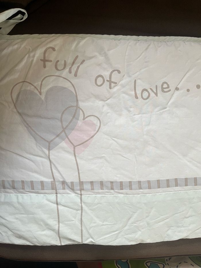 Tour de lit 100% coton bleu ciel - photo numéro 2