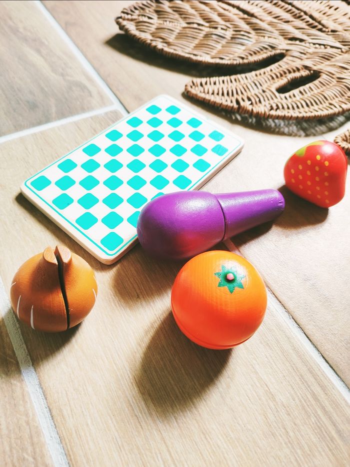 🍓 Dinette légumes et fruits à scratch avec plateau en bois JB327 - photo numéro 2