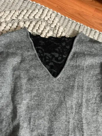 Pull gris Dentelle Vero Moda