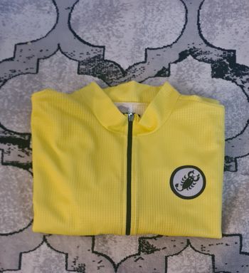 Maillot de cyclisme Castelli jaune – Taille XXL – Made in Italy