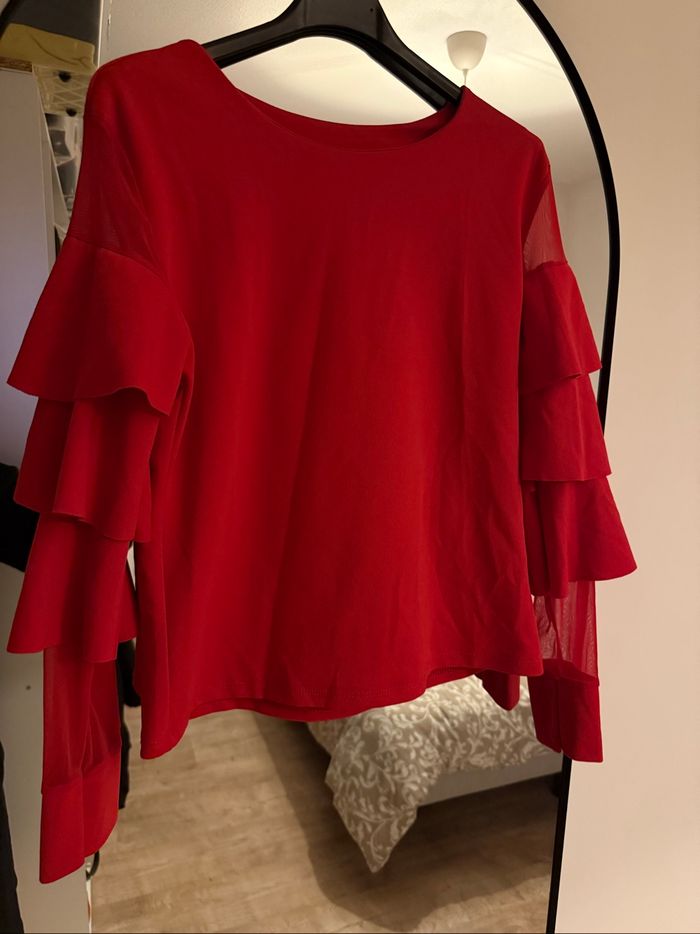 Top manches longues rouge