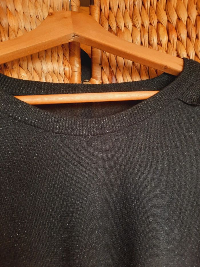 Haut noir paillettes S - photo numéro 3