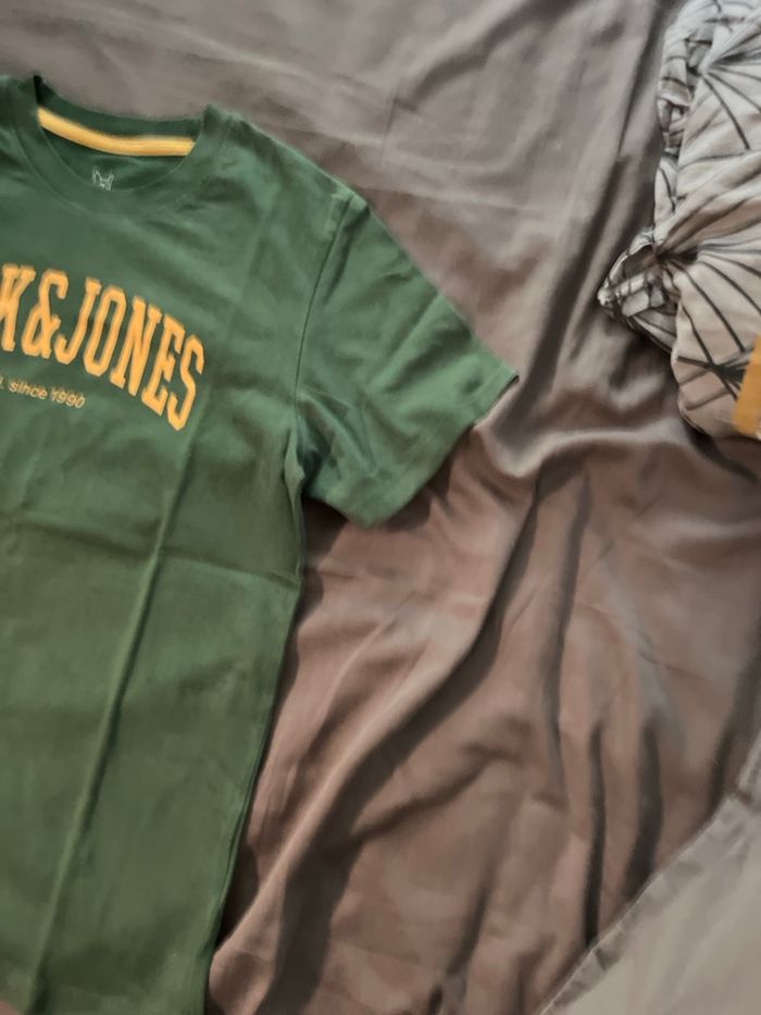 T-shirt Jack & Jones vert classique 👕 - photo numéro 4