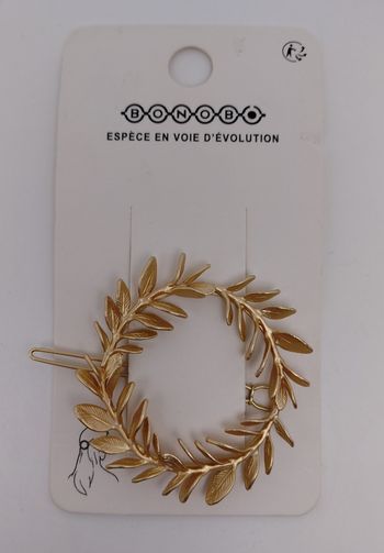 Barrette/ Broche Couronne de l'olivier Or / Doré Neuve