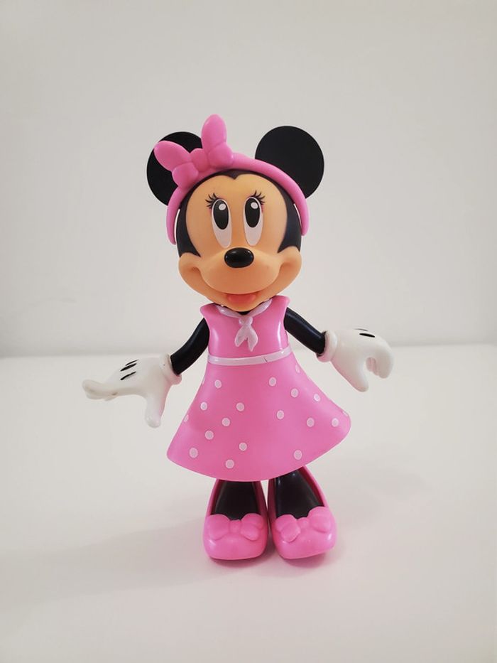 Disney Mickey Grande Figurine de Minnie à Habiller officielle très Bon état 15cm env.