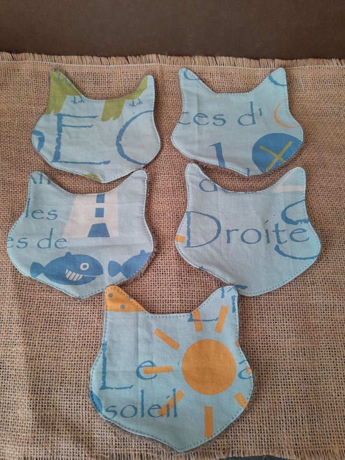 Lingettes bébé lavable têtes de chats - photo numéro 4