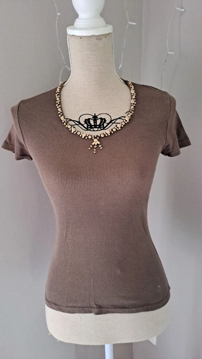 Tee shirt coton marron sable Burton t. S