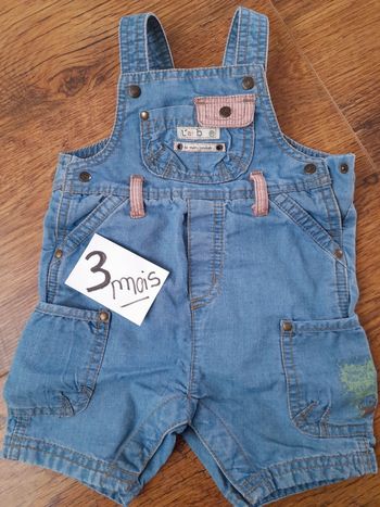 Salopette sergent major 3 mois mixte