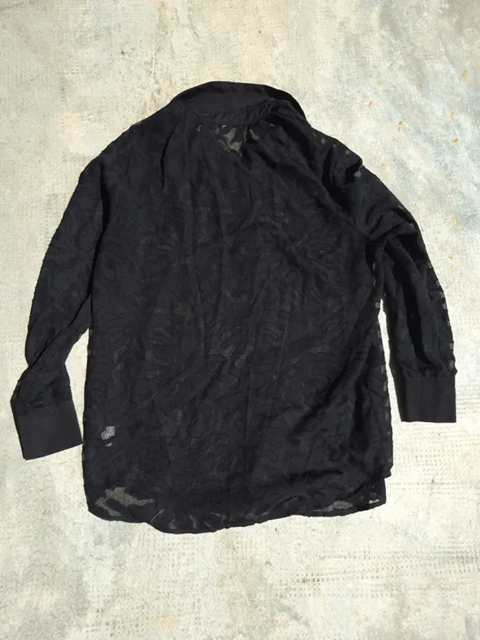 Chemise à bouton transparente noir - photo numéro 2