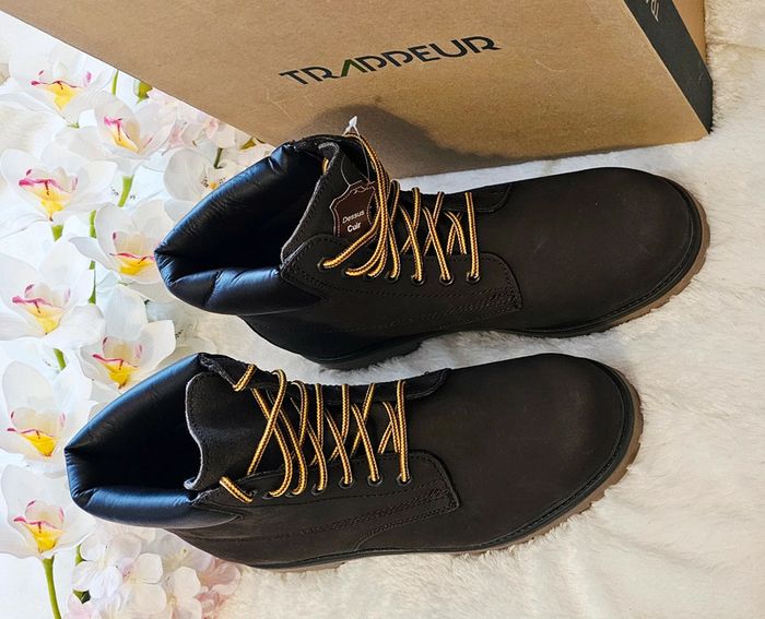 Bottes Bottines Cuir Trappeur T44 - photo numéro 3