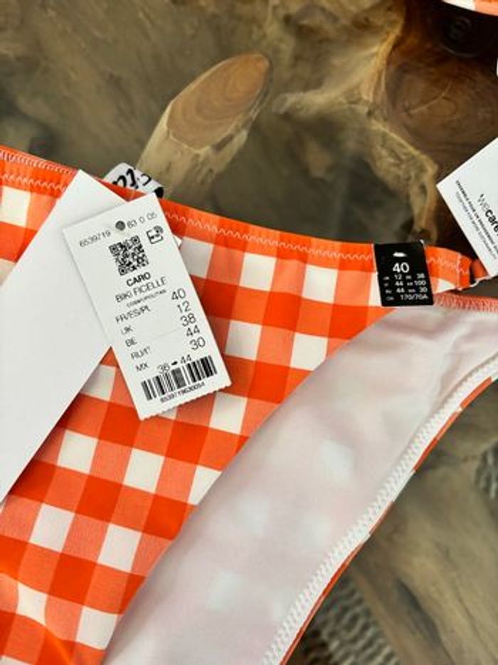 Maillot de bain 2 pièces carreaux Etam - photo numéro 6