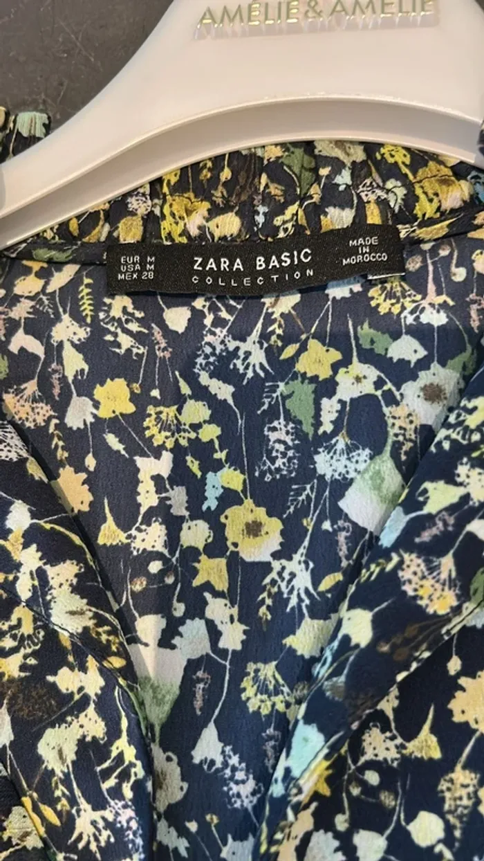 Blouse Tunique  Zara motif fleurs - photo numéro 3