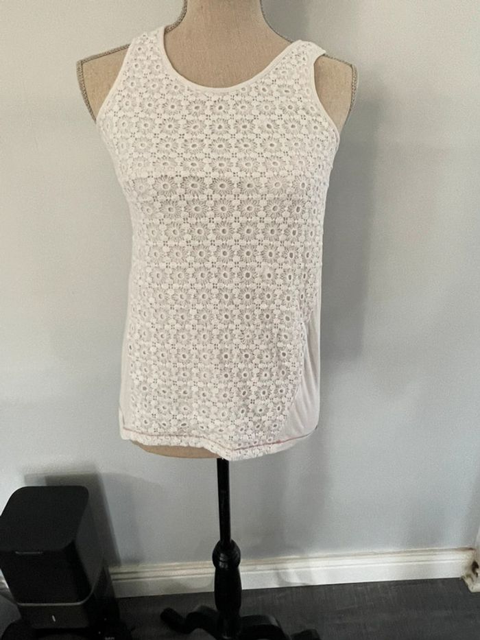 Haut sans manche couleur crème marque ikks taille 38
