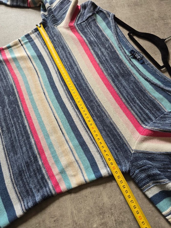 Pull Chaps manche 3/4 multicolore taille M - photo numéro 5