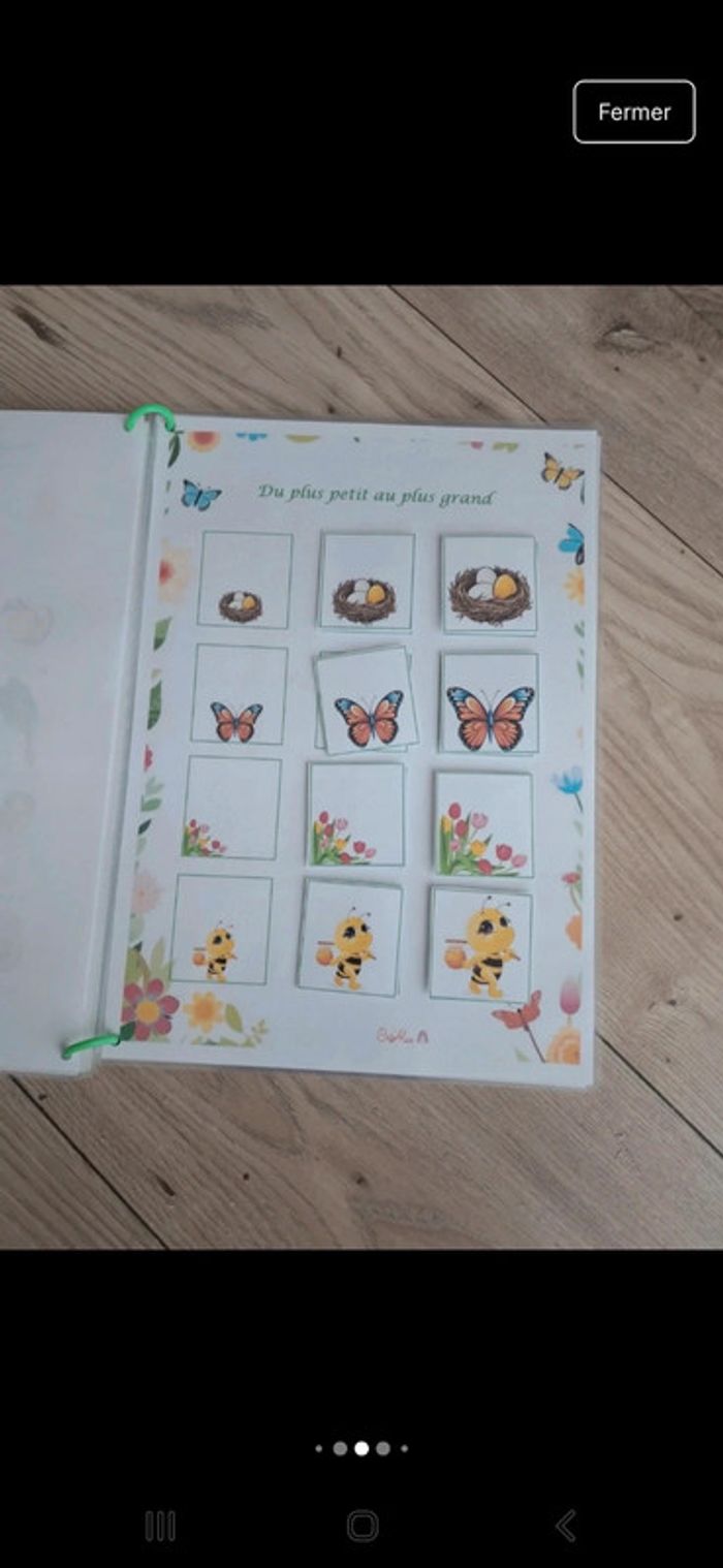 Livret d'activités thème printemps. Pédagogie montessori. Busy book quiet book - photo numéro 13