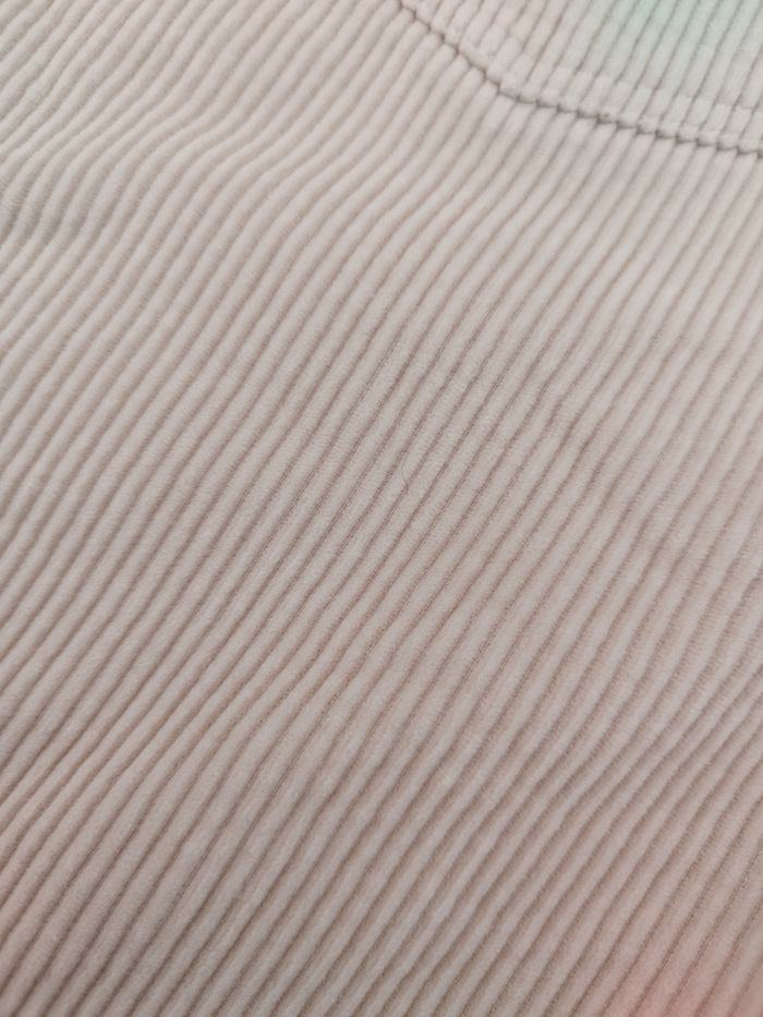 Pantalon large en velours côtelé beige Bizbee T38 - photo numéro 5