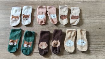 Lot de 6 paires de chaussettes antidérapantes 1-3 ans