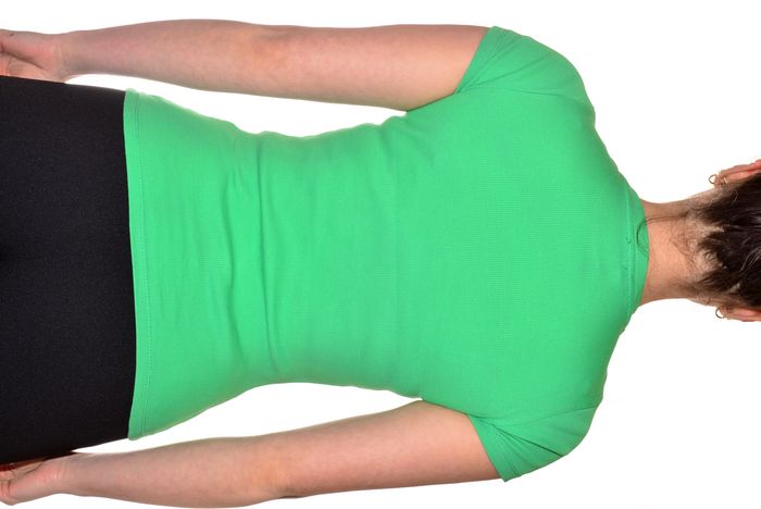 tshirt ajusté col rond vert clair uni taille 34 - photo numéro 2