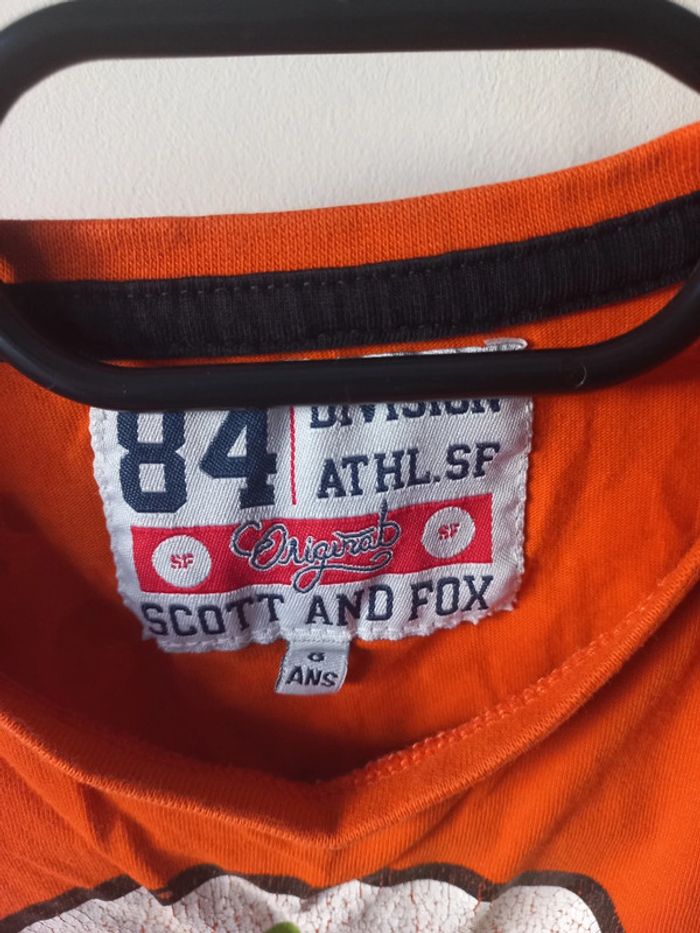 Tee-shirt orange avec inscription - photo numéro 3