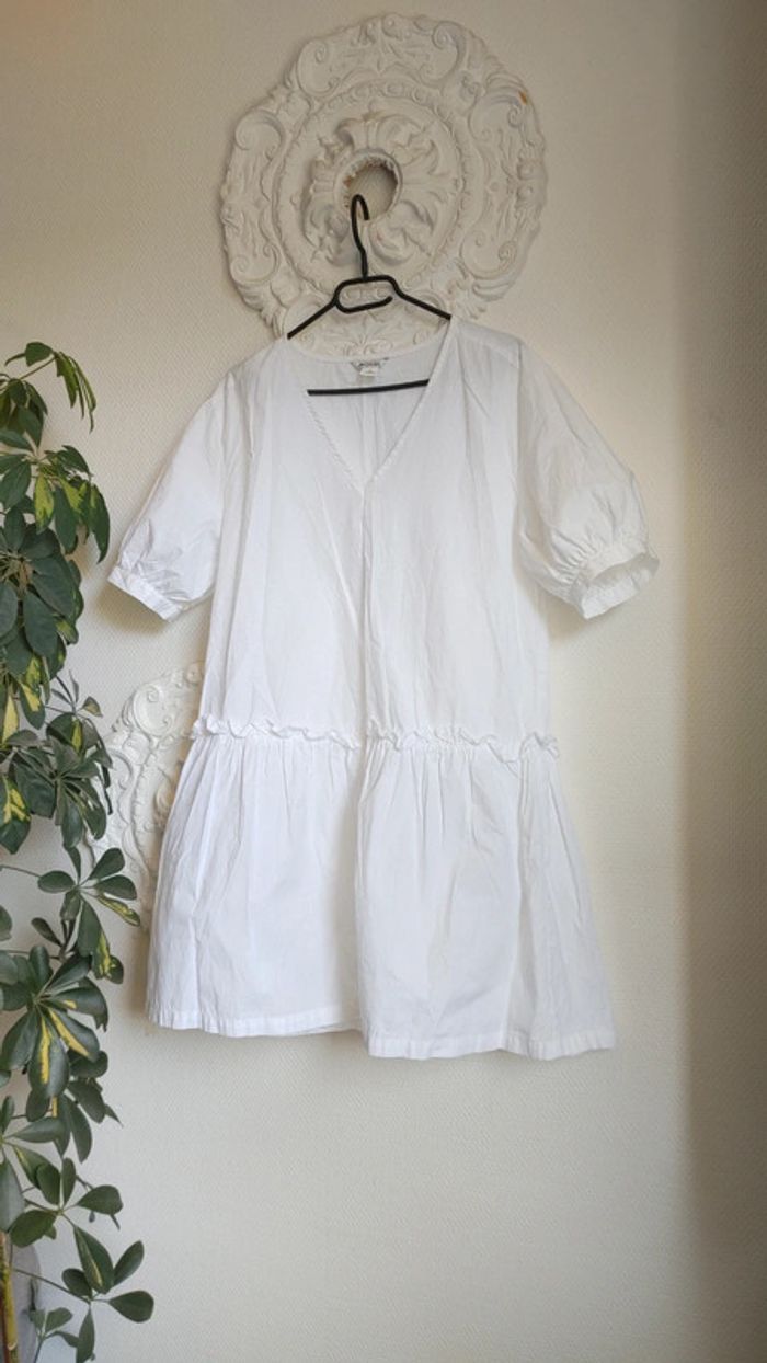 Robe d'été blanche en coton taille XSb coupe oversize - photo numéro 3