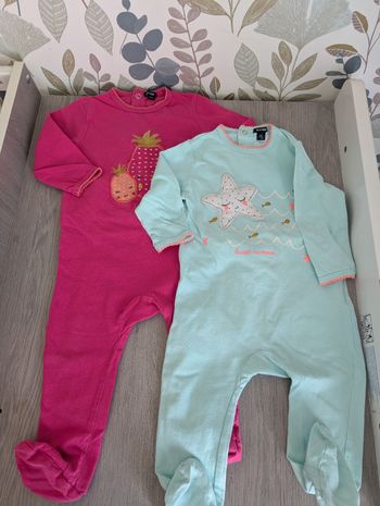 Lot 2 pyjamas coton 18 mois ( 77-82 cm ) Kiabi