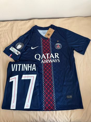 Maillot PSG 2025/2026 Vitinha Badge UEFA Taille M
