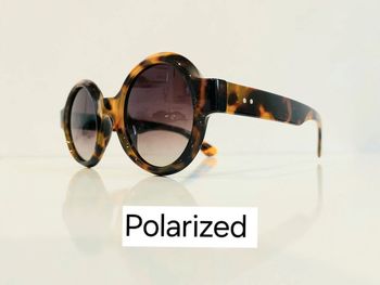 Lunette de soleil mixte ronde Polarisée marron léopard uvprotection catégorie 3