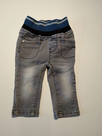 jean gris ceinture elastiquée garcon 6 mois Esprit