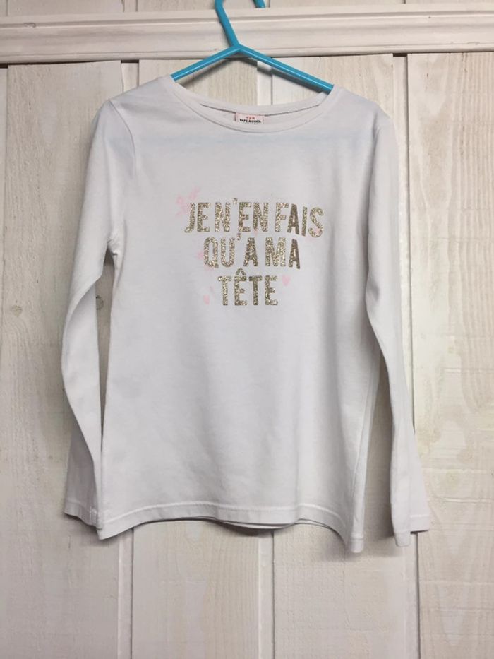 T-shirt ML blanc - TAO - 6ans