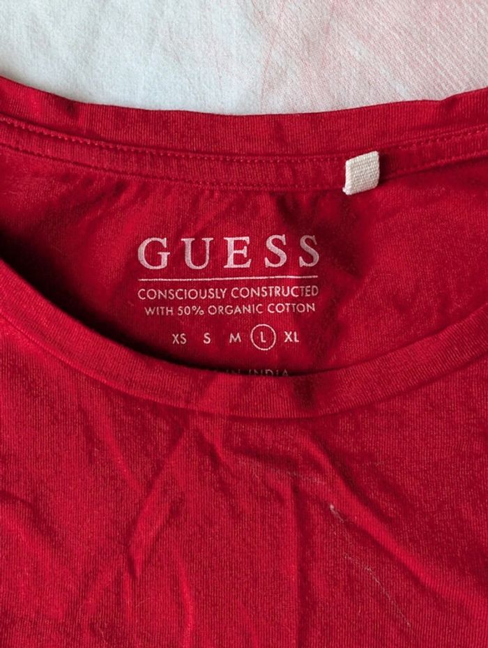 Tee-shirt Guess rouge L - photo numéro 2